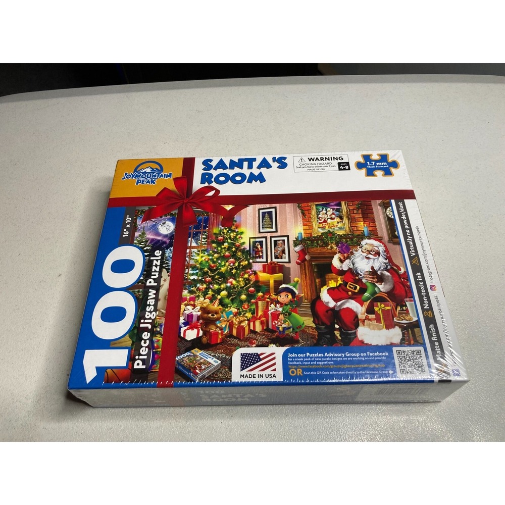 Santas Room Joy Mountain Peak 100 Piece Puzzle Made in USA New Factory Sealed